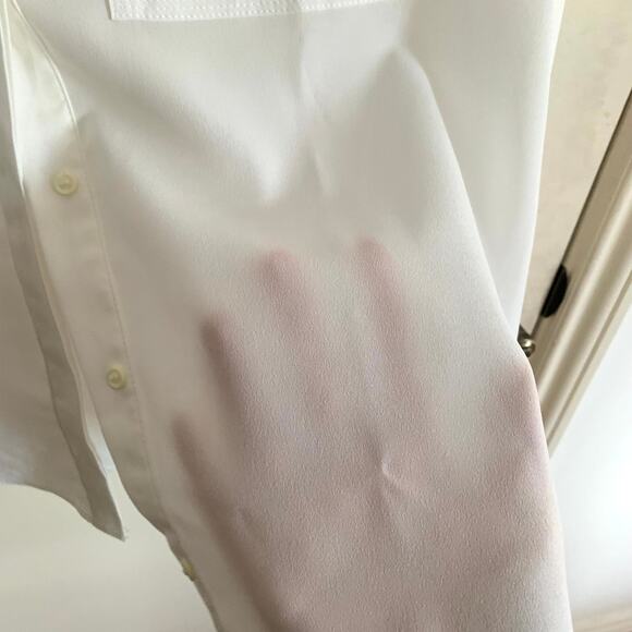 Topshop Pocket Detail Button Down Shirt in White - Picture 13 of 13